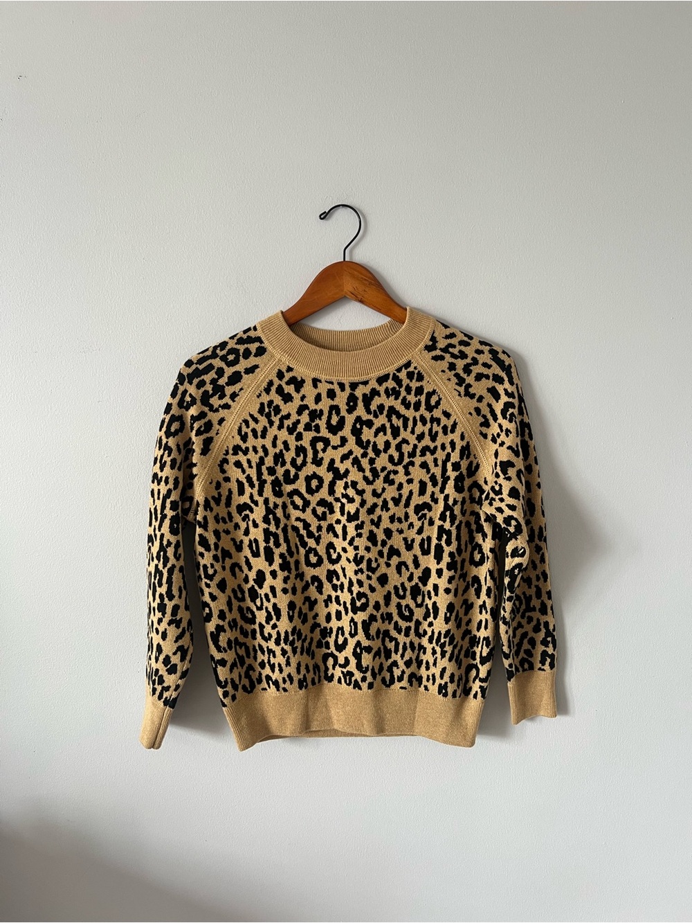 J. Crew Leopard Print Crewneck Sweater